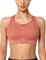 Yvette Soutien Gorge de Sport Femme Zipper Avant Dos Nageur Maintien Fort Brassière Fitness sans Armature pour Gros Seins Course Jogging,Rose,5XL Grande Taille