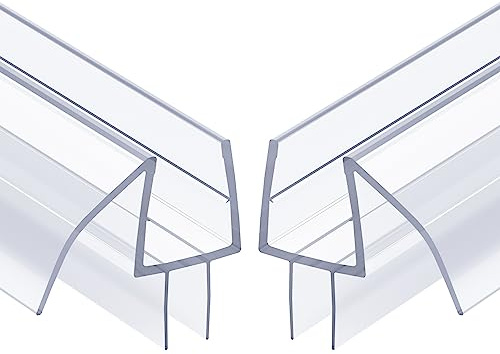 AmazerBath Frameless Shower Door Bottom Seal 39 inch (Set of 2) - Clear, Suitable for 3/8 Inch Glass, Modern Style