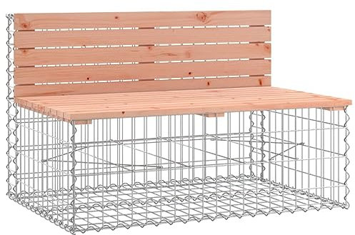 vidaXL Banc de Jardin Design Gabion 103x70x65cm Bois Massif de Douglas, siège de Jardin, Banc de Parc, Banc de Pique-Nique de Jardin, Banc extérieur