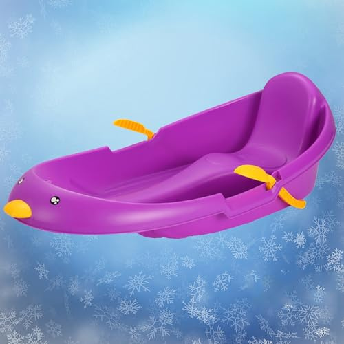 Children's Snowboard Sledge, Adult Sledge with Backrest, Thickened Wear-Resistant Sledge, Winter Snow Sleds