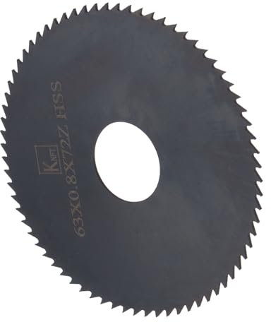 CoCud Disco de Sierra Circular, Diámetro de 63 mm, Eje de 16 mm, Grosor de 0,8 mm, 72 Dientes, Acero de Alta Velocidad (Hss) 6542 para Corte de Madera, Negro