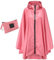 Jewlri Damen Wasserdicht Regenponcho Stilvoll Wiederverwendbar Rain Poncho Hiking Cycling Outdoor Mehrzweck Regenjacke mit Kapuze