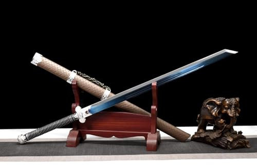 TEERMA 42 Zoll China Handmade Schwert aus Hohem Mangan Stahl scharfes und echtes Katana China Schwert WYJ80