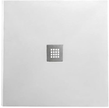 BARBOTTINA Piatto doccia quadrato in marmoresina bianco modello stone free h 2,8 cm 80x80 cm