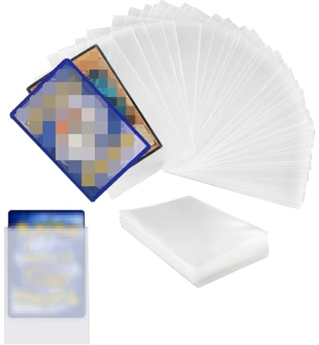 ASIRYVA 100Pcs 2.5 X 3.5(66 x 91mm) Standard Card Sleeves, Ultra-Clear Card for Sports Game Cards & TradingCard