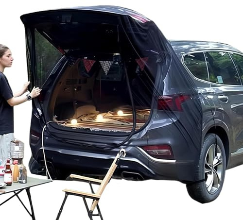 Duroecsain Carpas de coche para camping | Tienda de camping para furgoneta - Toldo ventilado antimosquitos para privacidad inodoro, apto para camas de camiones, vehículos recreativos, cofres e