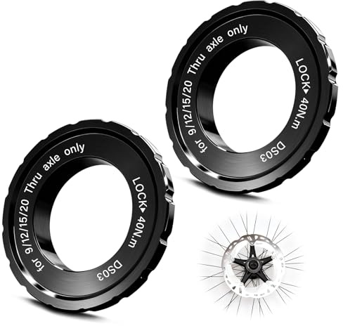 Centerlock Verriegelungsring Fahrradbremsscheibe für Shimano - 2X Centerlock Werkzeug Bremsscheibe für Shimano, 44x26x8 mm Lockring Center Lock Fahrradnabe Adapter Kompatibel mit 9/12/15/20 mm Achsen