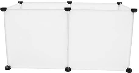 Homoyoyo Clôture pour Petits Animaux Portable en Résine sans Porte, 6 Panneaux 35x35 Cm, Parc D’Exercice Intérieur pour Hamsters, Lapins et Hérissons