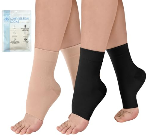 Kompressionsstrumpor för män och kvinnor, 2 par 20–30 mmhg, kompressionsstrumpor för män och kvinnor, 2 par sommarstrumpor