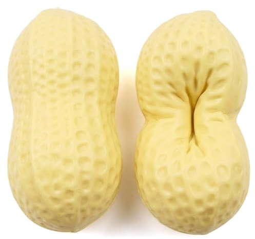 Squish Toy 24 pièces Jouets Squish cacahuètes, soulagement du Stress à montée Lente, Jaune réaliste, 4.33x1.97