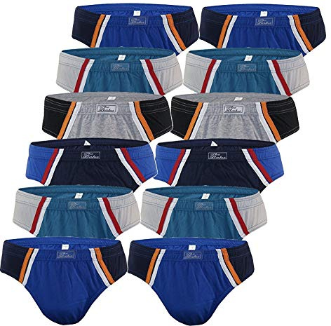 BestSale247 3-pack, 6-pack, 12-pack herrtrosor, kalsonger, finribbad trosa, underkläder av 100 % bomull, Förpackning med 12 570, 3XL