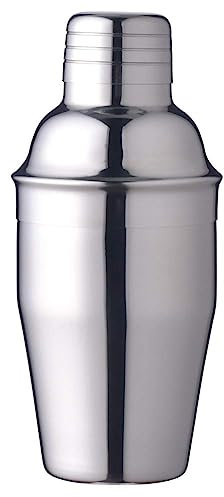 Delidge Shaker per cocktail con colino, piccolo shaker Martini in acciaio inox, shaker per cocktail, shaker per bevande da barista, shaker per caffè espresso (350 ml)