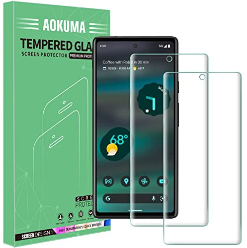 AOKUMA für Google Pixel 6A/7A für Panzerglas, 【2 Stücke】 Schutzfolie kompatibel mit Pixel 6A/7A, Premium Schutzfolie mit 9H Härte, Anti Kratzer schutzglas, Splitterfest,Anti-Bläschen