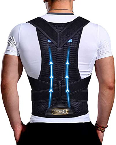 Rückenstütze, Verbesserte Korrekturgürtel Rücken mit Tasche, Haltungskorrektur Rücken Damen Herren, Align Spine Rücken Geradehalter, Verbesserung der Körperhaltung, Rücken Schulter Schmerzlinderung(S)