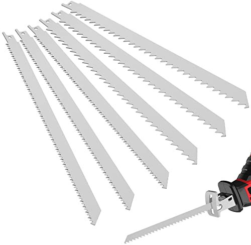 6 Stück Säbelsägeblätter aus Edelstahl 4/10TPI Astsägeblatt Scharfe Sägeblätter zum Schneiden von gefrorenem Knochen 300mm