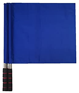 Stormflag Bandera de Fútbol Bandera de Juez de Línea 2uds, Bandera Árbitro con Bandera del árbitroBolso de Almacenamiento(Azul)
