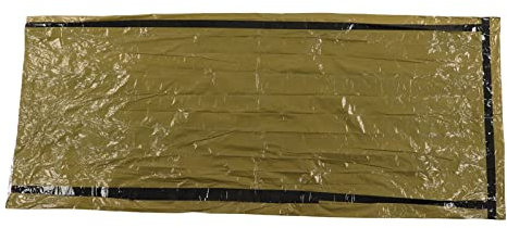 OUKENS Emergency Survival Sleeping Bag, Thermal Insulation PE Aluminum Film Survival Bivouac Bag with Storage Bag,Emergency Bag for Outdoor Camping(green)