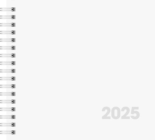 BRUNNEN Buchkalender Mod. 762 2025 | 162×150 mm, Karton, weiß