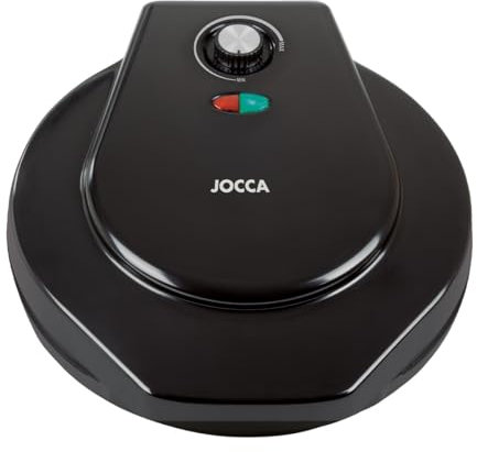 JOCCA Horno Grill Eléctrico para Pizzas 30.5 cm, Pizzera Electrica, Apertura 90º, Placas Antiadherentes, Temperatura Regulable