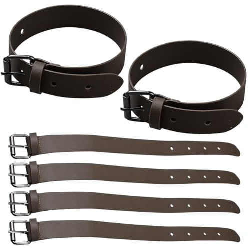 GORGECRAFT 6 Pieza de Correas Extensoras de Falda Escocesa de 41x2.5cm Hebillas de Cinturón de Cuero de Imitación Sujetador Correas de Estribo de Extensión de Falda Tradicional Marrón Cinturones