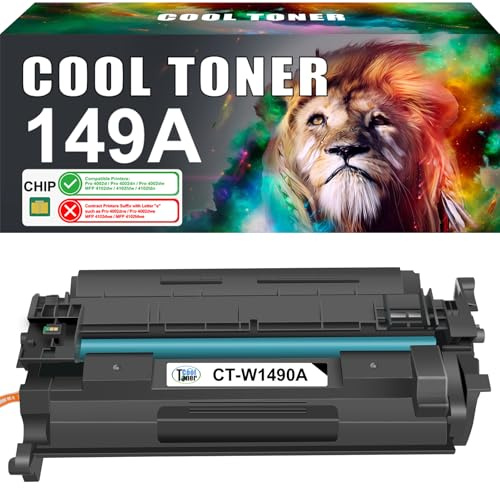 Cool Toner 149A (Mit Chip) Kompatible für HP LaserJet Pro 4002dn Toner 4002dw 4002d 4002 MFP 4102fdw 4102dw 4102fdn 4102 149A 149X W1490A W1490X - Schwarz, 1er-Pack