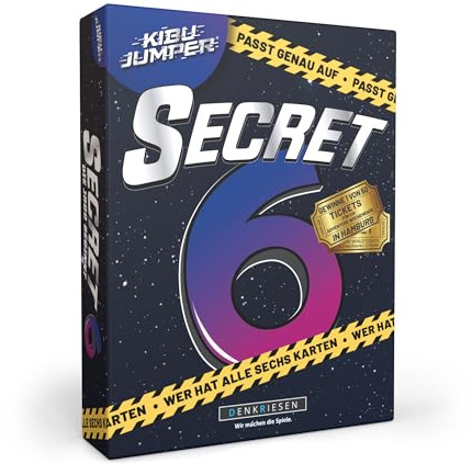 DENKRIESEN - KIBU Jumper® Secret 6 | Spannendes Kartenspiel für 3-6 Spieler | Perfekt für Spieleabende & Familien | Knifflige Rätsel & geheime Rollen | Ab 8 Jahren geeignet