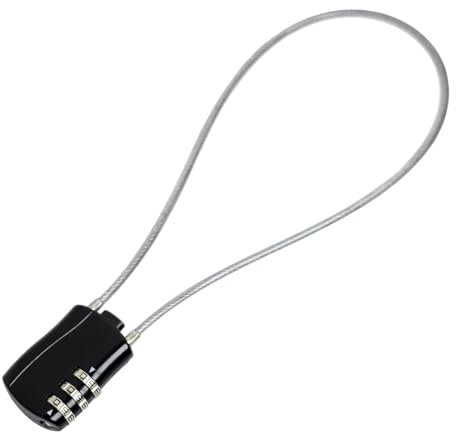 Lucchetto Retrattile, Lucchetto Combinazione Viaggio, Antifurto Cavo 41 cm Lucchetto a Catena per Casco da Moto, Casco da Bicicletta, Biciclette, Passeggini, Valigie, Sci