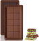 2 Pcs Silicone Deep Chocolate Bar Moulds, Chocolate Mould, Big and Thick Chocolates Bar Mold, Reusable Moulds for Baking, Molds for DIY Baking Candy Silicone Ice Cube Maker