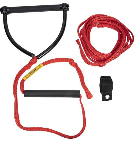 Cabilock Water Ski Rope with Handle for Wakeboarding and Kneeboarding Polypropylene and Aluminum Construction High Visibility and UV Resistant Portable Water Sports Tow Rope for Skiing and