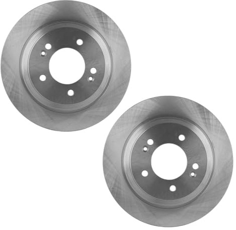 Replacement Rear Disc Brake Rotors Compatible with Kia Soul EV (EV, With Electronic Parking Brake)