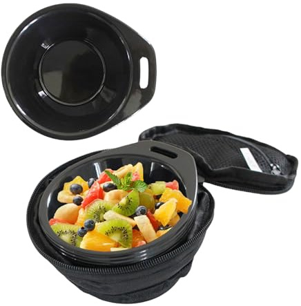 Bol de Senderismo | Boles Apilables con de Transporte,Set de 4 Boles de Cocina,Para Mochileros Picnic Exterior Interior Cocina Hogar Comida Cena Barbacoa Playa