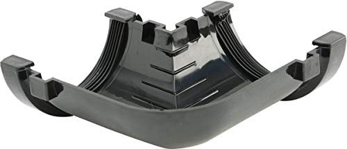 R29B Black 90 Degree Angle Hunter Miniline guttering for Sheds, Conservatory, Porch, Garage, Outbuilding NOT for Standard House guttering - Smaller