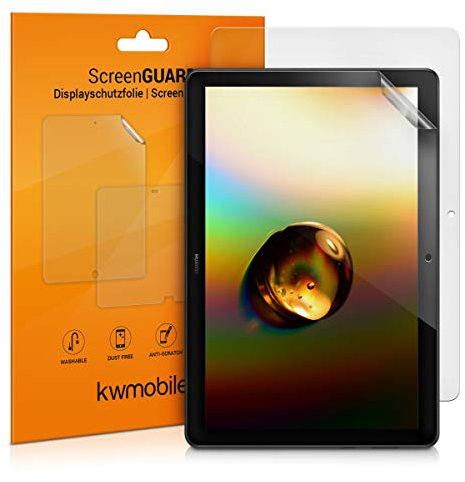 kwmobile 2X Tablet Schutzfolie kompatibel mit Huawei MediaPad T5 10 Folie - Full Screen Protector - Tablet Displayfolie entspiegelt