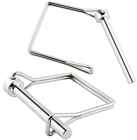 2 Pack Square Pto Pin, Shaft Locking Pin, Safety Coupler Pin 1/4 x 1.97(6.3mm x 50mm), Full Marine Grade 316 Stainless Steel Heavy Duty Shaft Locking Pin