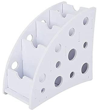 Porta Lápices Contenedor para Oficina Dormitorio Organizador con Control Remoto con 4 Compartimentos Caja Blanca para Teléfonos con Lápiz Escritorio Soporte para Control Remoto Organizador Extraíble