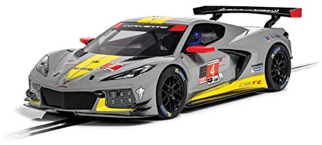 Scalextric C4240 1:32 Corvette C8R Daytona '20 Grau #4 HD - Slotcar, Rennbahn, Auto für Rennbahn, Rennbahnauto