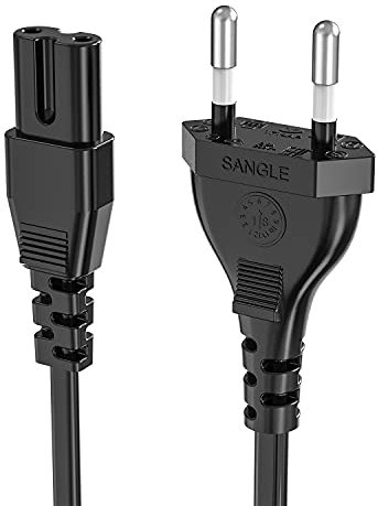 3M Euro Netzkabel C7 Stromkabel für PS4 PS5, Ancable Netzstecker auf Euro 8 Doppelbuchse Kleingerätekabel kompatibel mit LG Philips Sony Panasonic TV, Blu-Ray, Radio, Netzteile-Schwarz