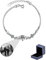 LLKCHQD Personalized Photo Projection Bracelets, 925 Sterling Silver Projection Photo Bracelets Custom Gift I Love You 100 Languages Bracelet Jewelry Gifts Women Girls,Silver Black and White