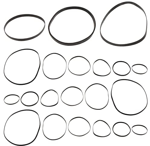 Hemobllo 50pcs Rubber Recorder Belts for Video Machines and Tape Recorders, Flexible and Smooth Transmission Flat Belts for Maintenance and Repair, Cassette Tape Machine Repair Supplies