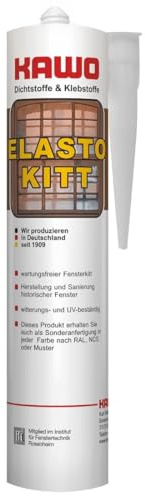 KAWO ELASTOKITT Premium 1K Dichtkitt altweiss 310ml | Elastischer Fensterkitt auf Siloxanharzbasis zur Sanierung von Holzfenster | UV beständig, strapazierfähig, überstreichbar, lösemittelfrei