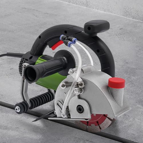 1800W 360 Grad Drehbare Schlitzfräse Mauernutfräse mit Kupfermotor, 7000RPM Elektrische Mauernutfräse Maschine mit Wasserpumpe, Elektrische Wandschlitzer Wand Chaser Schlitzmaschine