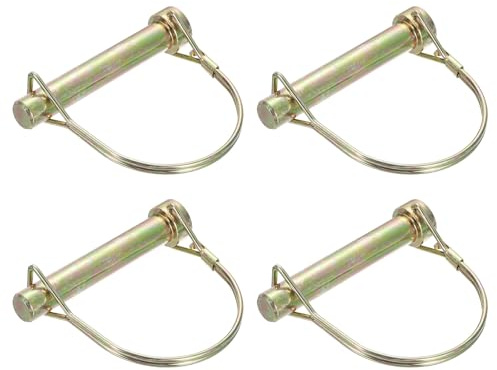sourcing map 4 perni rotondi da 12 mm x 70 mm con anello, perni di collegamento rotondi per barca, kayak, canoa, rimorchio, trattore, carrello, dorato