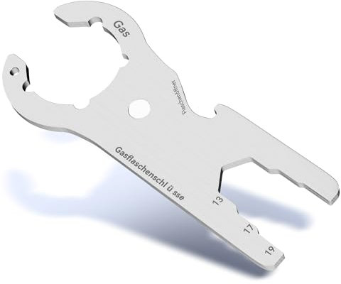 DACKZZM Chiave per bombole di gas in acciaio inox, chiavi multi funzione, per bombole di gas, per esterni, campeggio, gas con regolatore di gas magnetico
