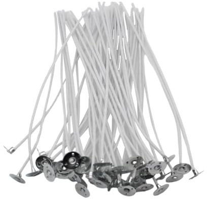 50 Pièces Mèches de Bougie, 8/10/15/20cm Mèches pour Bougies, Mèches de Bougie Coton Naturelles, pour Fabrication de Bougies