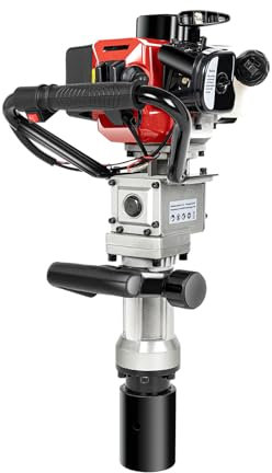 Donened - 2-Stroke Petrol Post Driver, 32.7cc Gas Powered Post Driver, Handheld Fence Knocker Pile Driver, Fencing Pile Pounder, for Farm Garden Bush