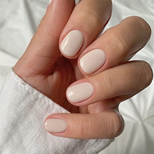 Sethexy Kurze Quadratische Nägel zum aufkleben Glänzend Reine Farbe Press on Nails 24Pcs Acryl Falsche Nägel für Frauen und Mädchen