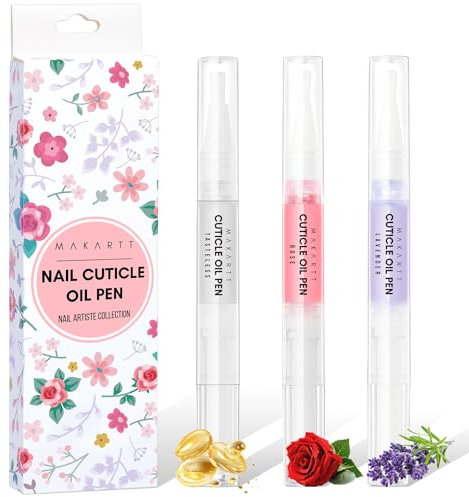 Makartt Nagelöl Stift Cuticle Oil Pen - 3 Nagelpflegestift Revitalisierendes Nagelhautöl für die Nagelhaut Nagelreparaturöl Nagelhautweichmacher Feuchtigkeitspflege Nail Oil