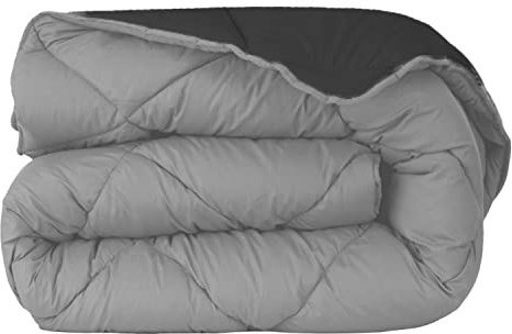 various Edredón Nórdico Bicolor - Edredón 400 gr/m² Microfibra de Poliéster 100% Reversible Transpirable Rellno Fibra Hueca siliconada válido para Cama de 150-250 x 270 cm Color Gris y Piedra