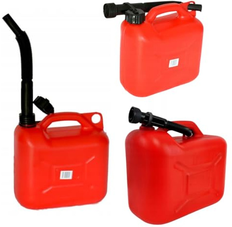 Anwicar tanica di plastica per carburante 5l - con beccuccio flessibile - contenitore robusto ed ermetico per benzina e diesel - ideale come riserva