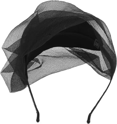 Générique Fascinateur Mesh Half Beret Hairband Respirant Chic pour Mariage et Fêtes Adaptable Types de Cheveux -tête Élégant et Confortable